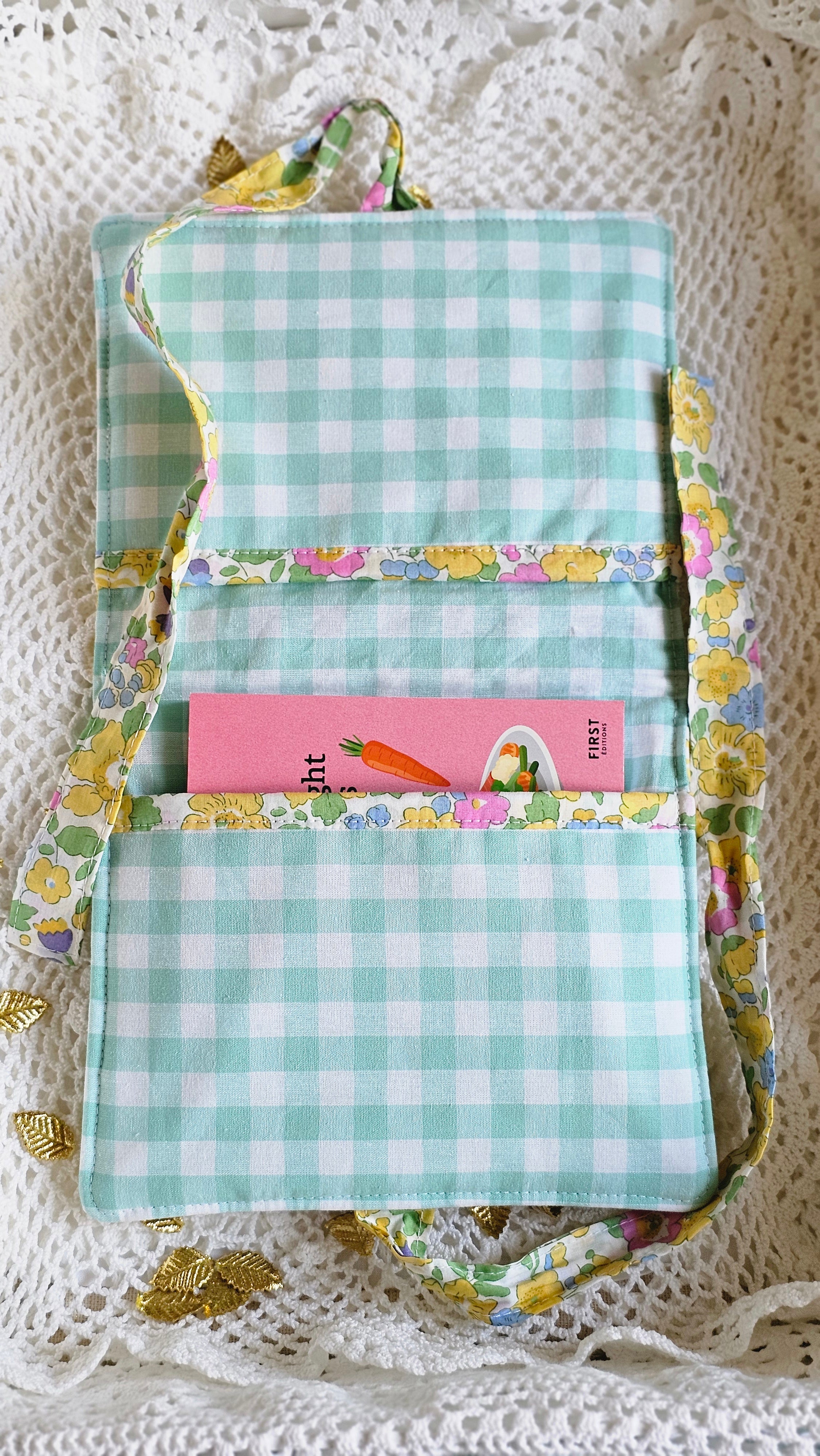 Petite Pochette double en tissu Liberty