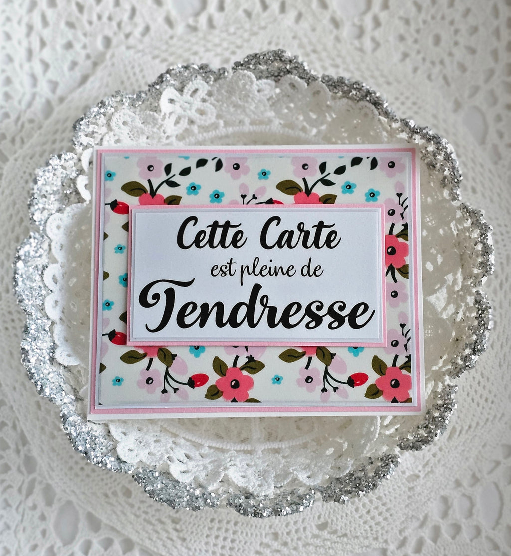 Carte papier tendresse