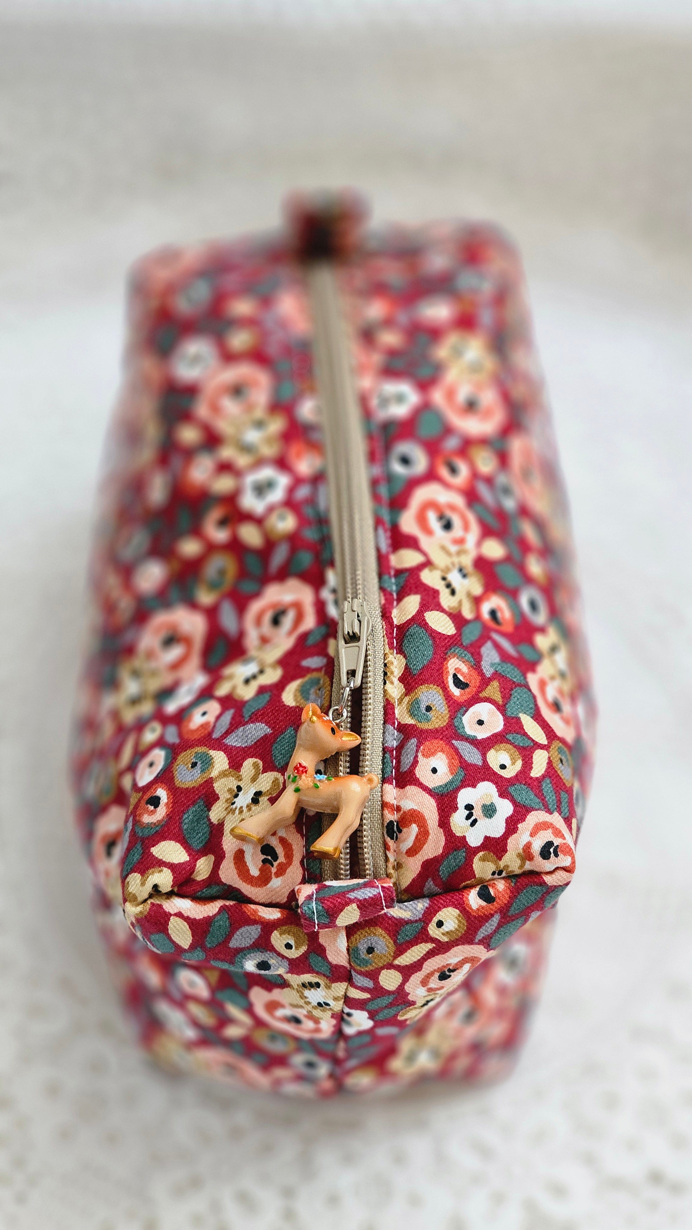 Trousse tissu fleuri