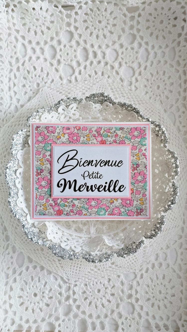 Carte liberty rose naissance