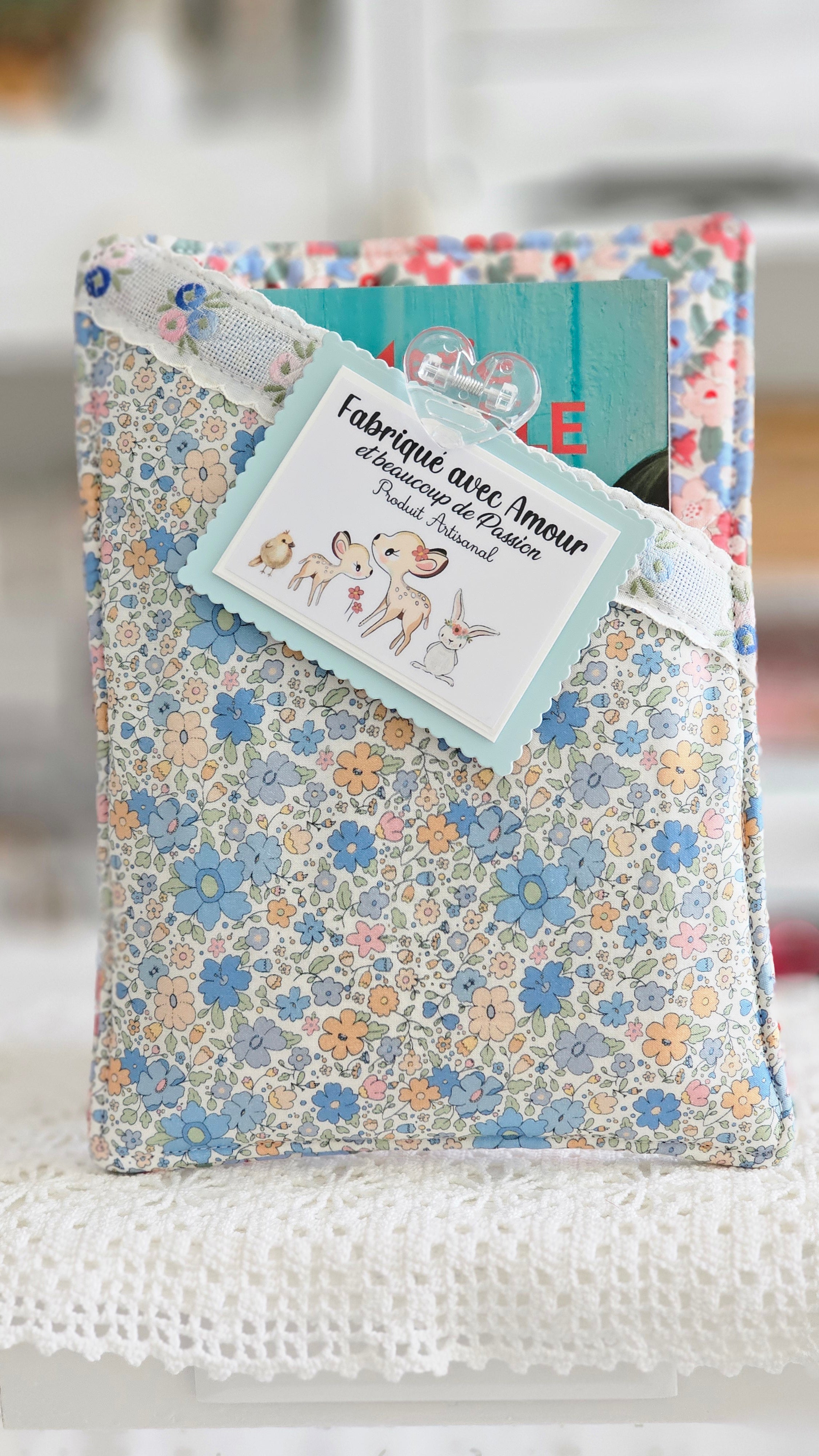 Pochette tissu livre de poche