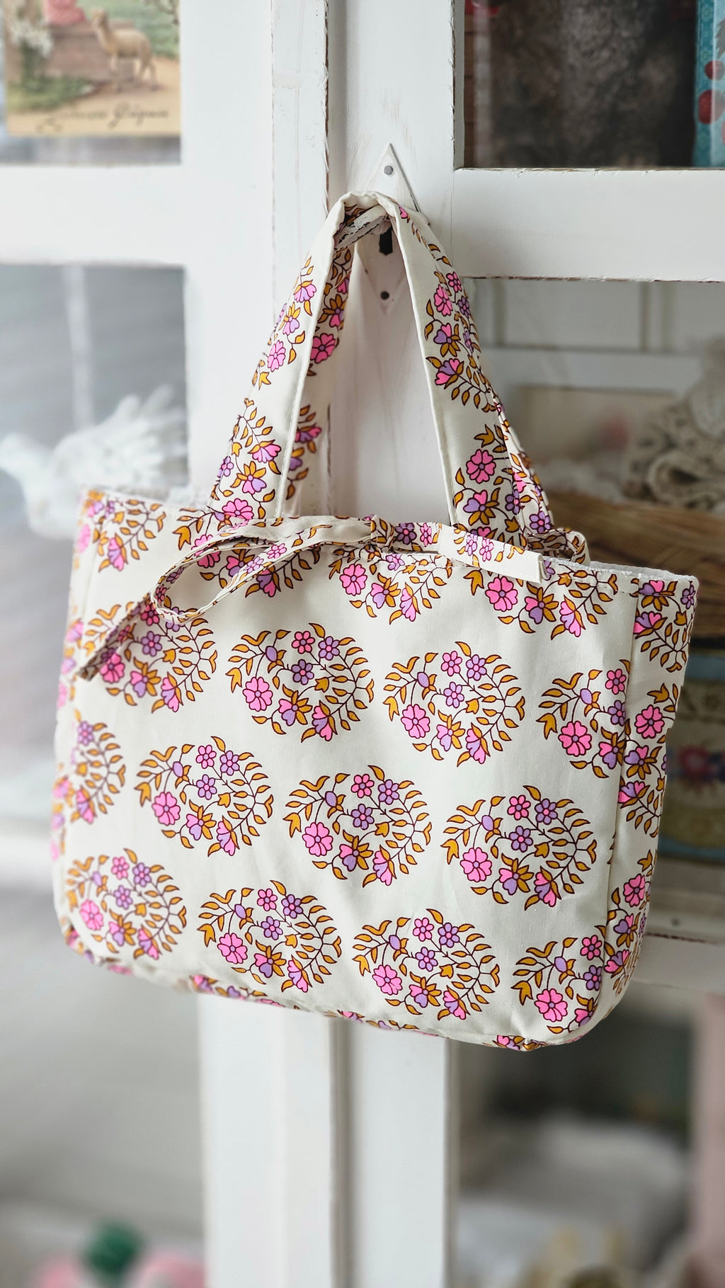 Petit sac Cabas tissu fleuri