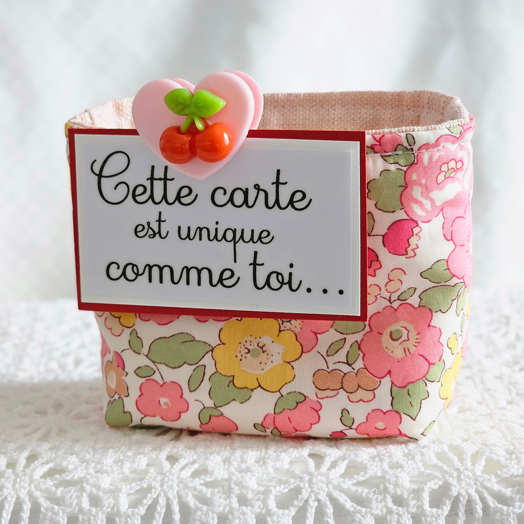 Vide poche tissu liberty rose