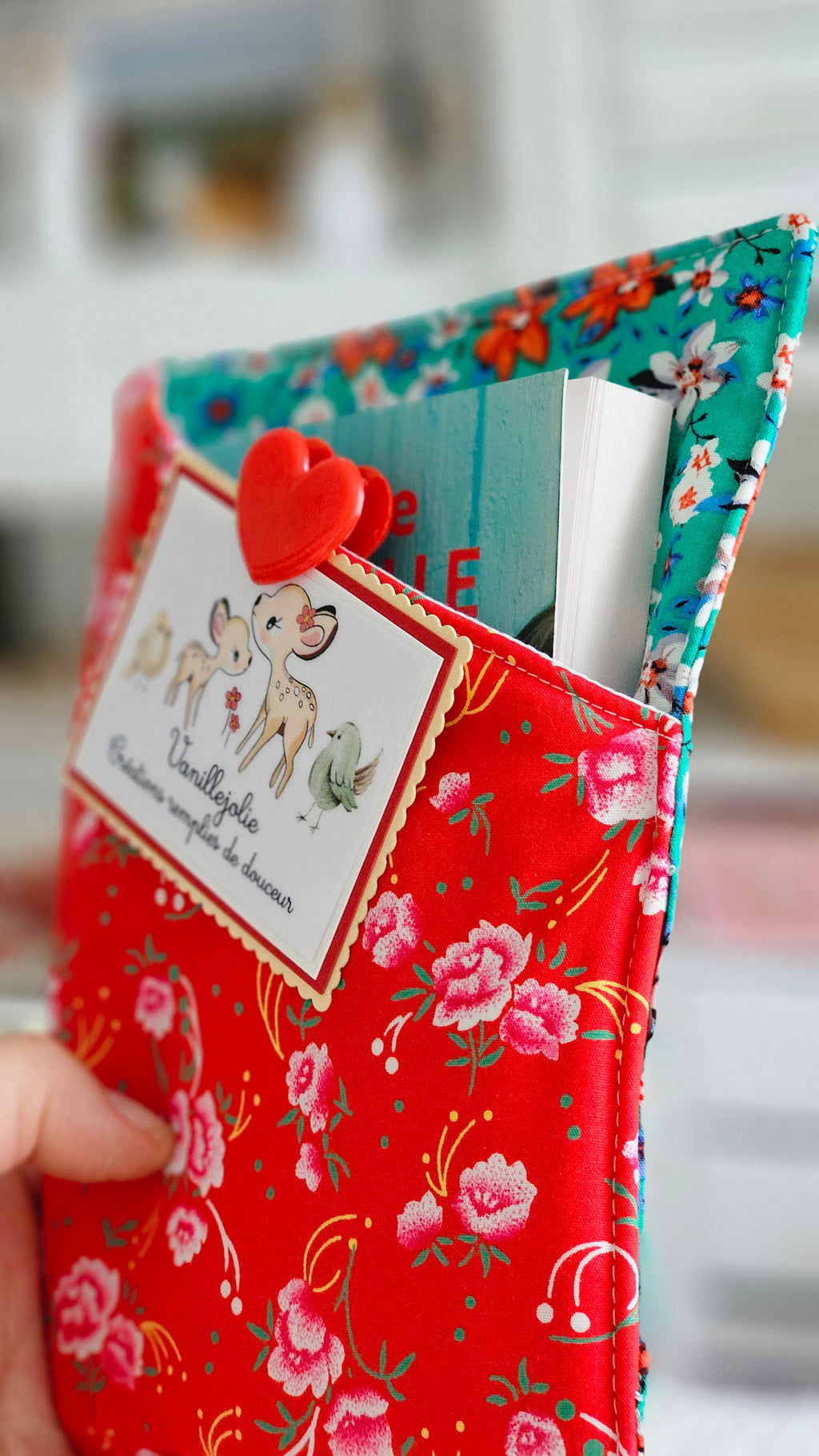Pochette tissu livre de poche