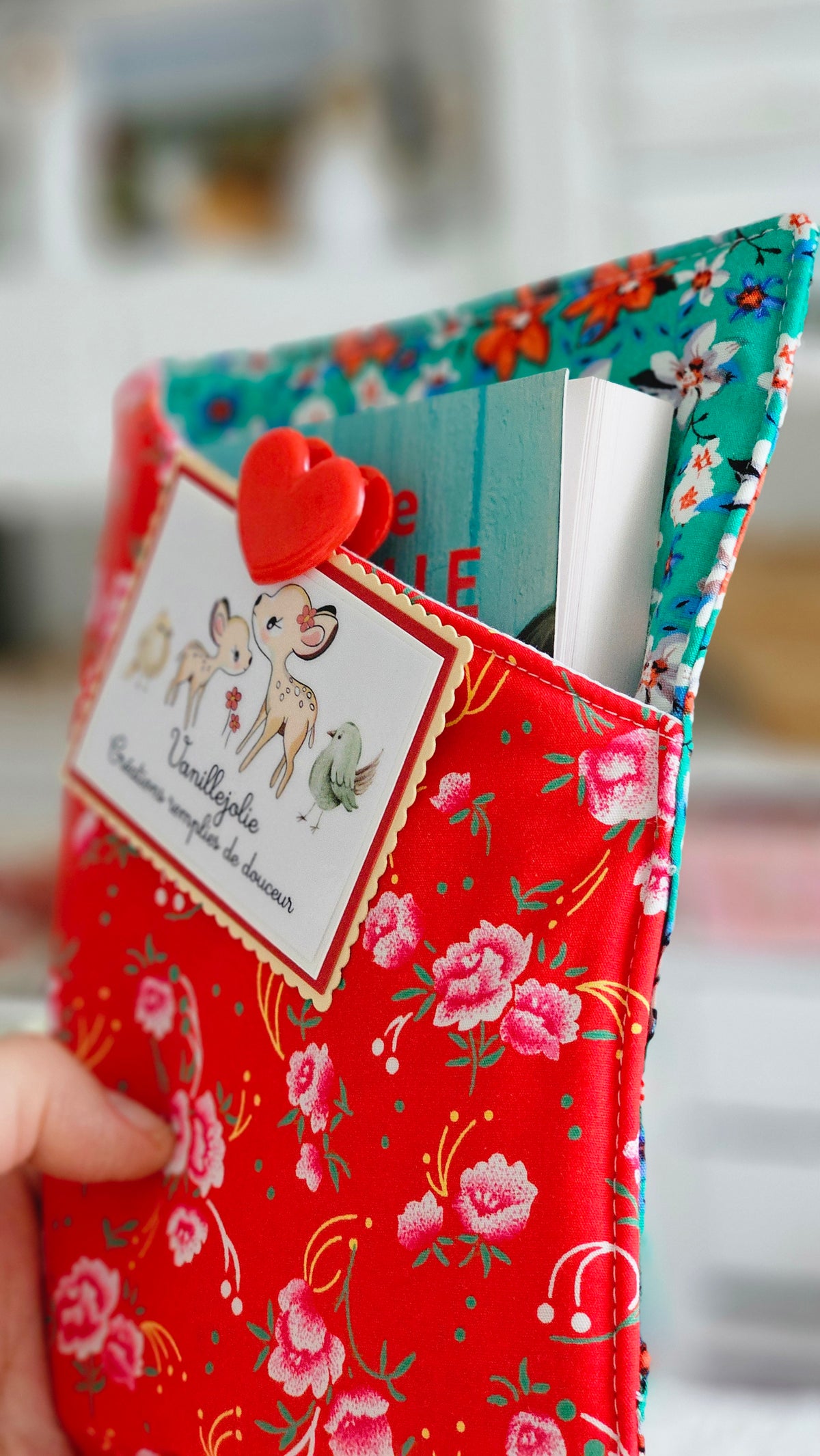 Pochette tissu livre de poche