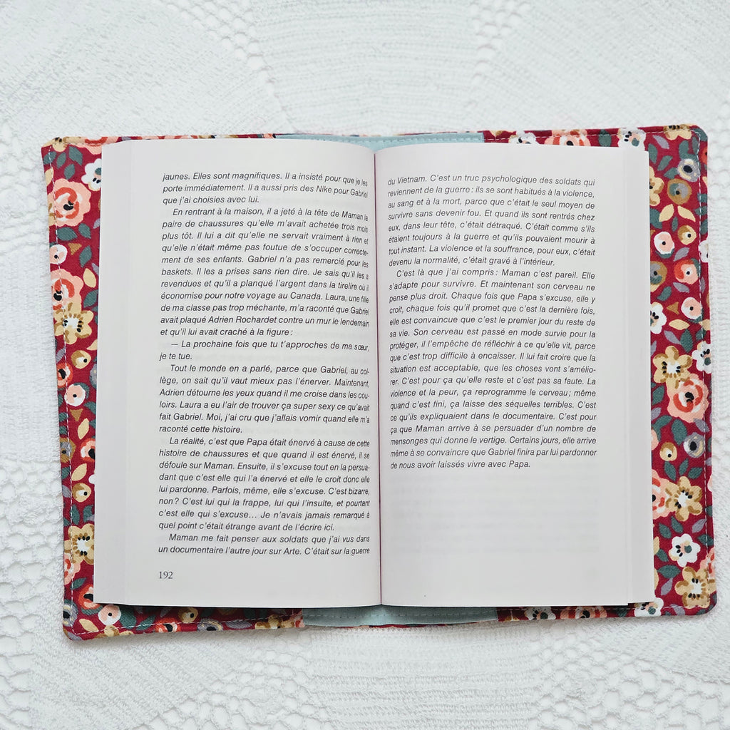 Housse tissu pour livre de poche