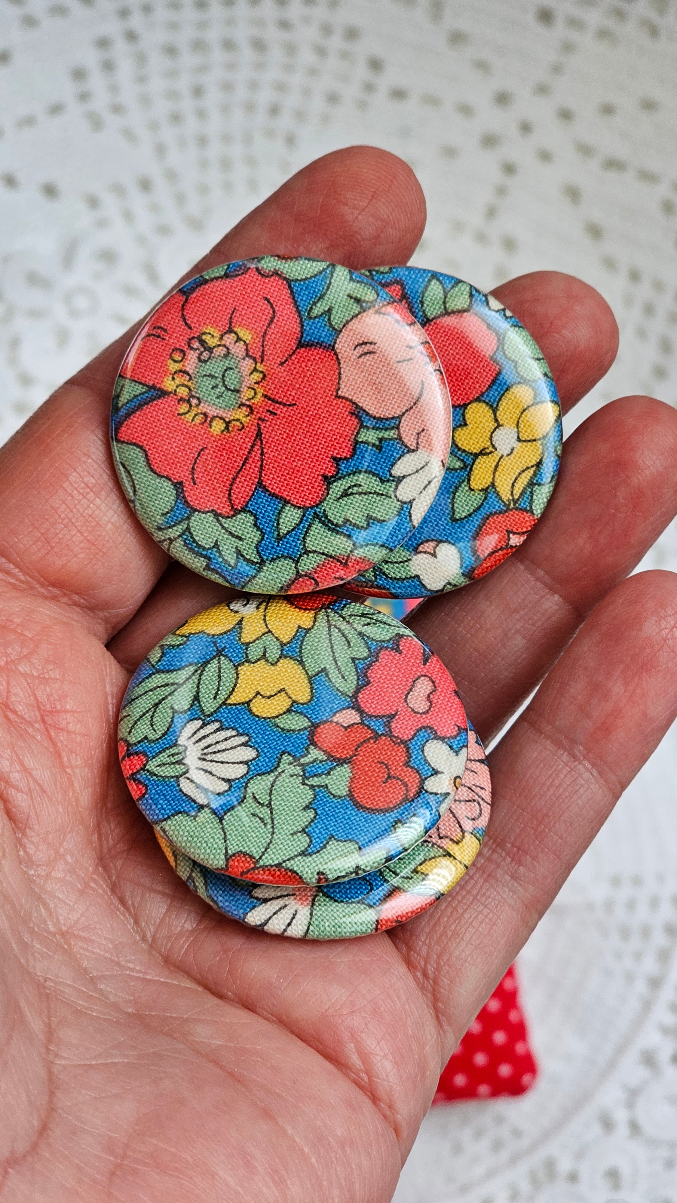 Magnets liberty et pochette tissu