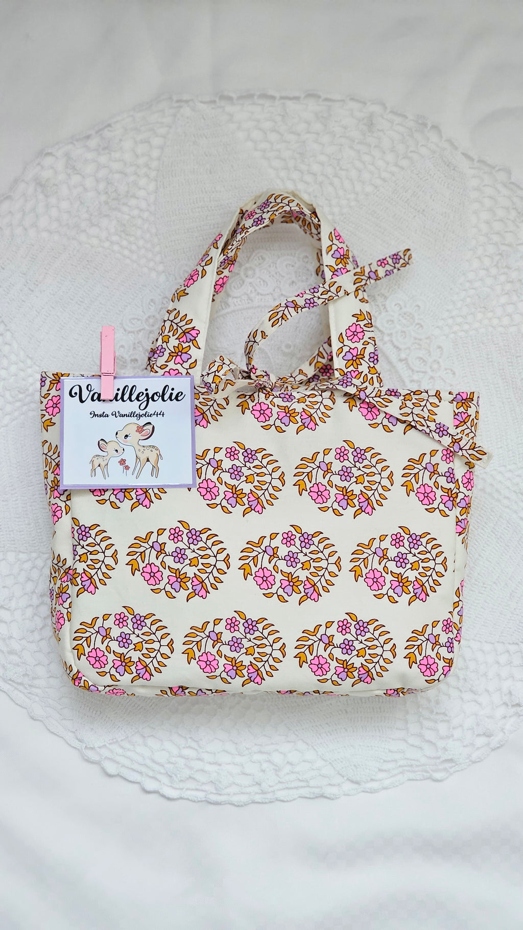 Petit sac Cabas tissu fleuri