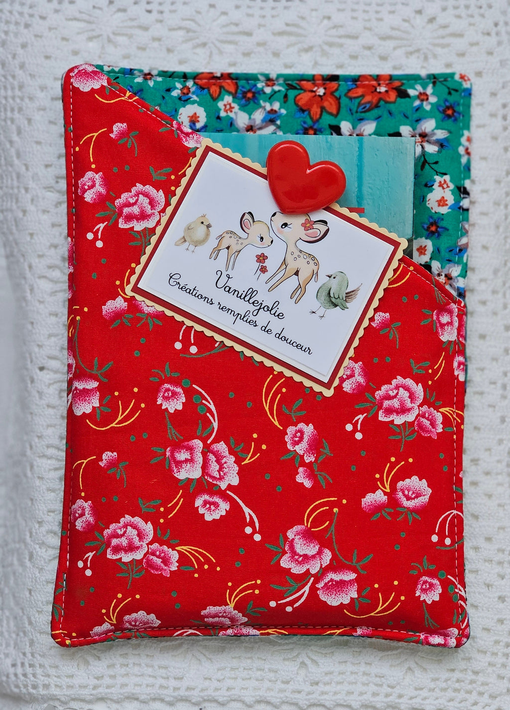Pochette tissu livre de poche