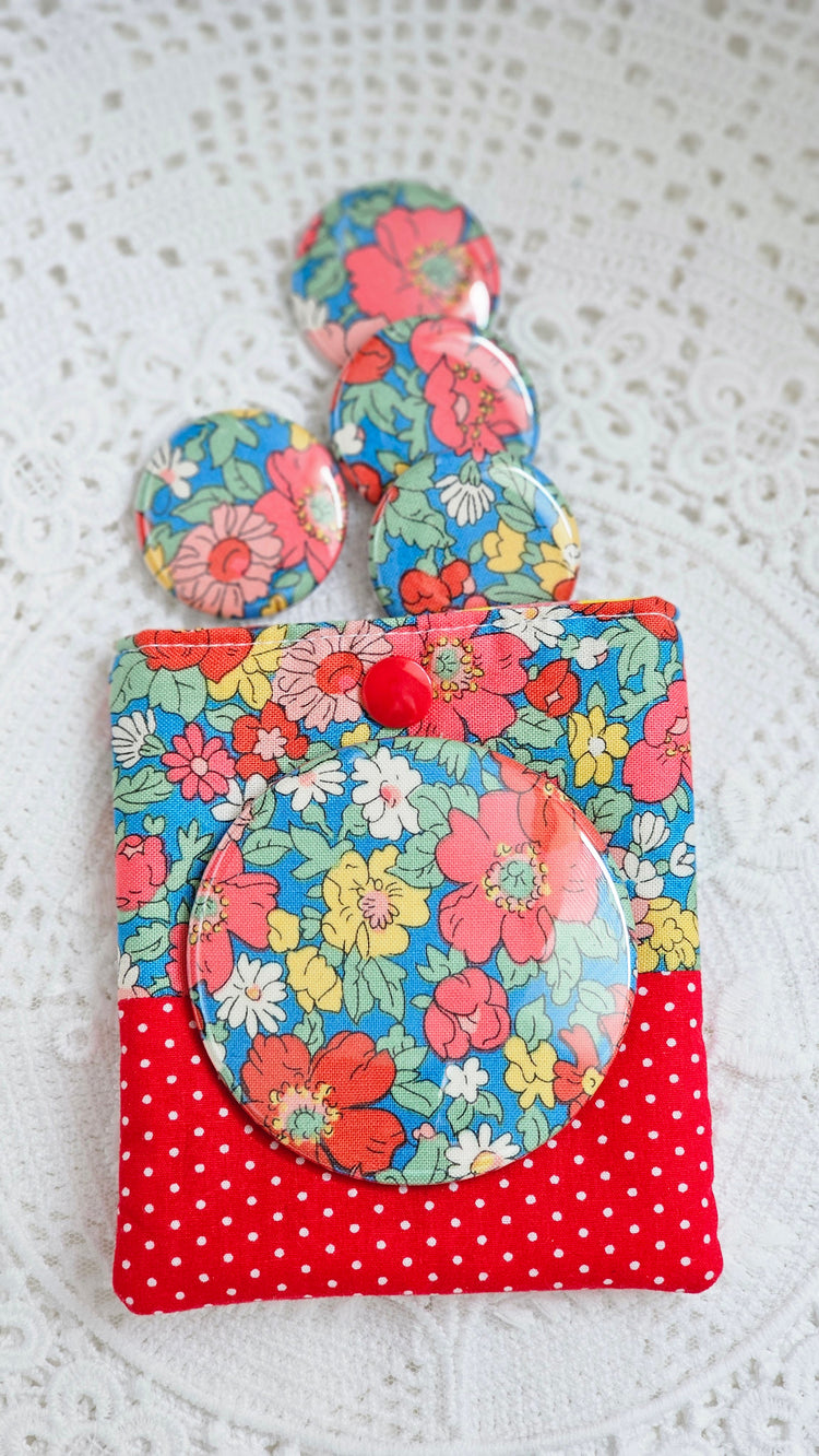 Magnets liberty et pochette tissu